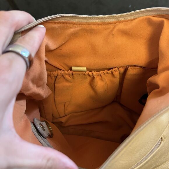Stone & CO Leather Shoulder Handbag Purse Tan Adjustable‎ Strap - Picture 8 of 11